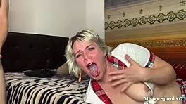 to spit or swallow cum? that's her hot dilemma