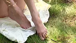 Nicole embraces nature openly and naked