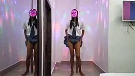 Want to see this hot brunette student dance for her professor?