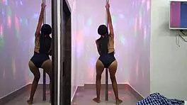 Want to see this hot brunette student dance for her professor?