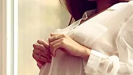 beautiful teen 18+ undresses softly