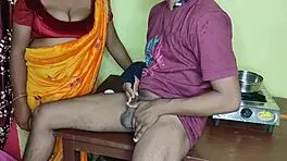 Stepmom seduced by stepson’s cock while cooking in kitchen