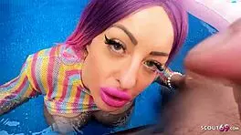 i fucked the german emo sexbomb cathy b's big tits on holiday with my monster cock