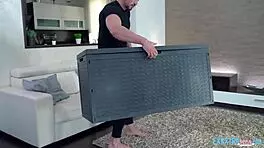 Brunette teen Lana Roy rides and takes anal from Maximo Garcia's monster cock.