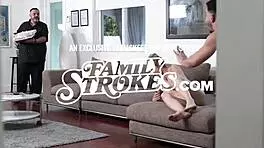 Little sneaky stepsis passionately shows stepbro how to use fleshlight