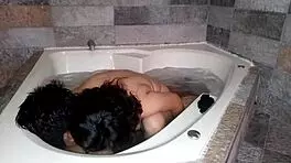 I follow the unfaithful wife in a motel jacuzzi and record it for her husband