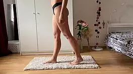 Flexible Naked Yoga By Girl With Fit Natural Body