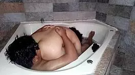 I follow the unfaithful wife in a motel jacuzzi and record it for her husband