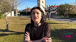 crystal the french brunette craves hard anal action