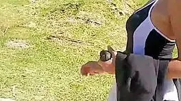 Latina MILF with big ass bent over for doggystyle pounding.