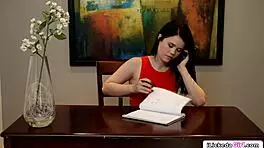 The athletic lesbian is fingering the petite journalist's pussy while facesitting her for intense orgasm