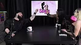 Gabe spec no swing cast features tifany rocha in sheer red lingerie