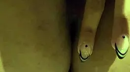 Petite big tits masturbate in shower alone