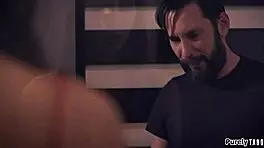 Big Tit Brunette Young 18+ Discovers Old Creepers Secret with Deepthroat Blowjob