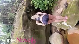 Cachoeira Com A Loira Da Bunda Gigante Se Transformou Em Boquete E Gozo Na Boca - Alinenovak Com