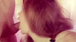 Cute pigtails slut contrasts with rough assfucking in tight asshole, first creampie.