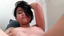 I'm masturbating while he fucks my big ass with his monster cock, and I love it