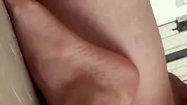 I'm masturbating while he fucks my big ass with his monster cock, and I love it