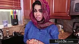 Muslim Student Ada Sanchez Tries Big White Cock