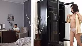 Hey, skinny gets drilled and cums in mouth