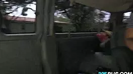 Threesome on the 305bus with rachel starr and a random latina babe 2 1