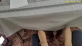 young student swallows cum