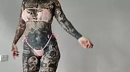 Melody Radford tries on sheer micro bikini! Huge tits