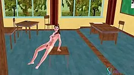 She asks, 'Is this animated 3d cartoon porn video with beautiful teen girl giving sexy poses?'