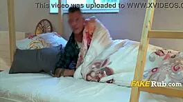 caught cheating but turned it into a horny threesome with cute european roommates in dorm.