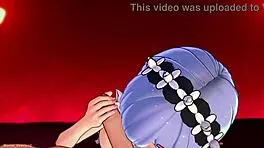 cum loving rem enjoys handjob in love hotel with maid outfit