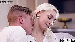 Hey, Chloe Temple, did we catch you masturbating as our sexy blonde teen babysitter?