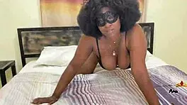 Oiled Ebony Teen Sucks Big Cock in Close-Up Homemade Vid