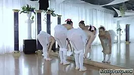 Friends Share Hot Ballerinas in Wild Group Handjob POV 4some Action