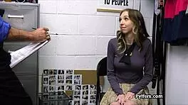 Blue Eyed Thief Sucks Mall Cop's Dick On Hidden Cam