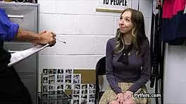 Blue Eyed Thief Sucks Mall Cop's Dick On Hidden Cam