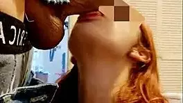 I made my sister-in-law lick my balls for a womb massage with milk on her abdomen, part 1.