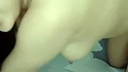 Pretty teen girl gets horny and plays with her pussy