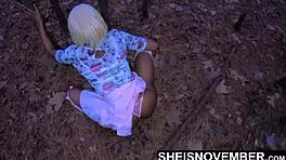 msnovember's big udder sucked in wilderness before black dick straddle