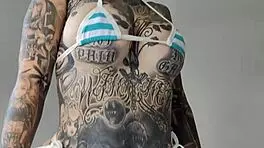 Sheer micro bikini try on with big natural tits