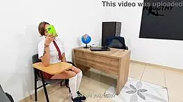 why does this schoolgirl fist her tight pussy?