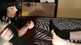 sexy teen licks masters feet!