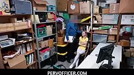 catarina petrov caught in office, punished by pervofficer