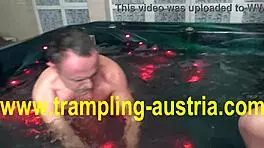 Young Mistress Trampling Slave In Fetish Scene