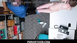 catarina petrov caught in office, punished by pervofficer