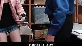 Officer gives Cassidy Micheals a choice in the shop.