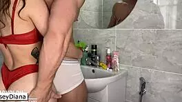 sexy bath with bubble butt babe, licking balls & cumming on tits 😍