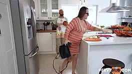 violet gems and scott trainor in a hardcore stuffing session with big tits