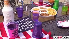 independence day teen 18+ group sex with lesbian pussy and big cock pov