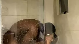 sloppy blowjob in the bathroom -amateur couple- nysdel