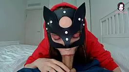 petite girl gets a mouthful of hot thick cum from deepthroat blowjob - lilith cain